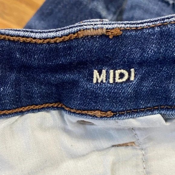 American Eagle MIDI Distressed Denim Shorts Women’s Size 14 - Picture 7 of 8